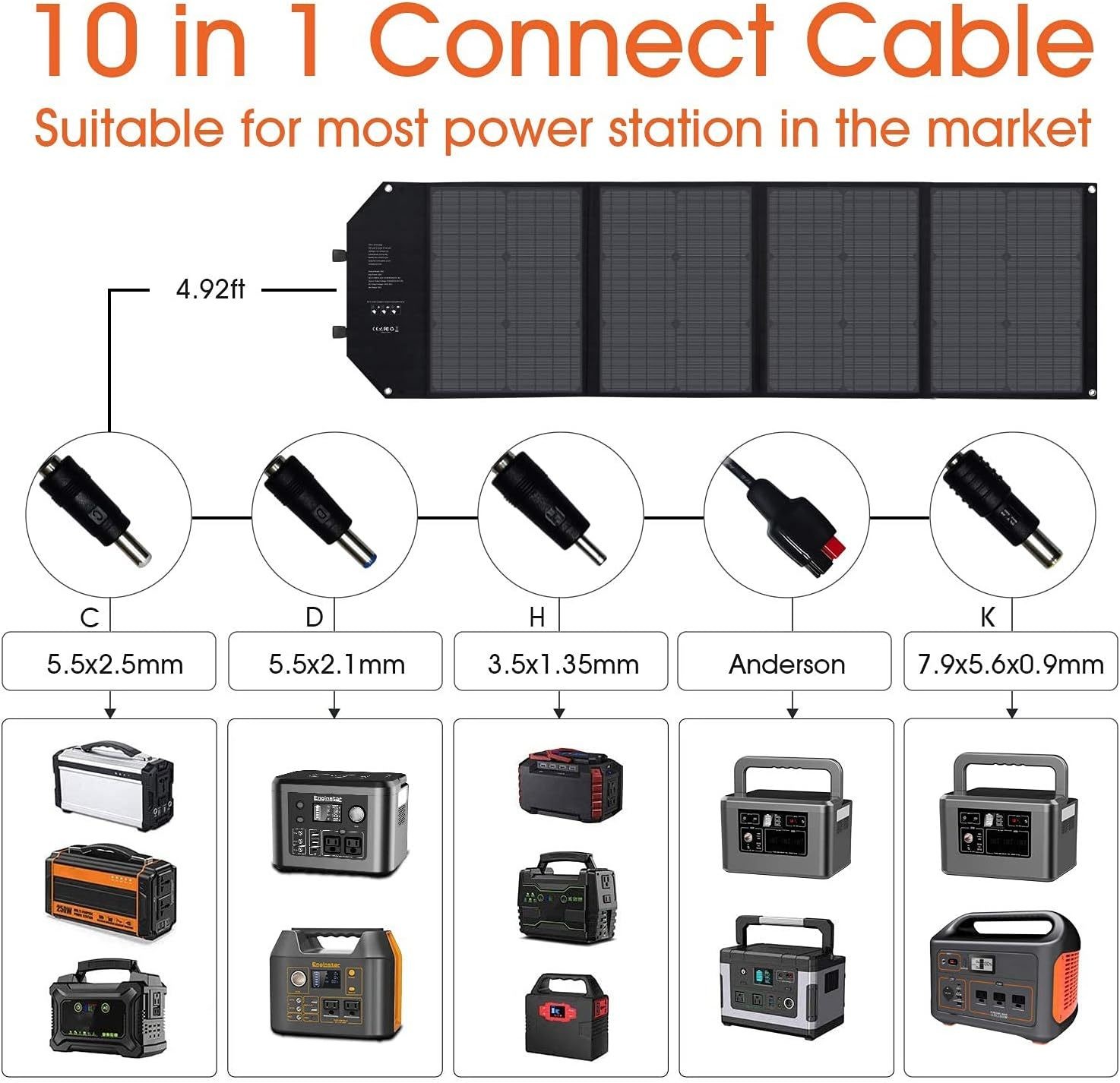 Monocrystalline Cell Type Solar Briefcase Charger with 2 Panels and 100W Power