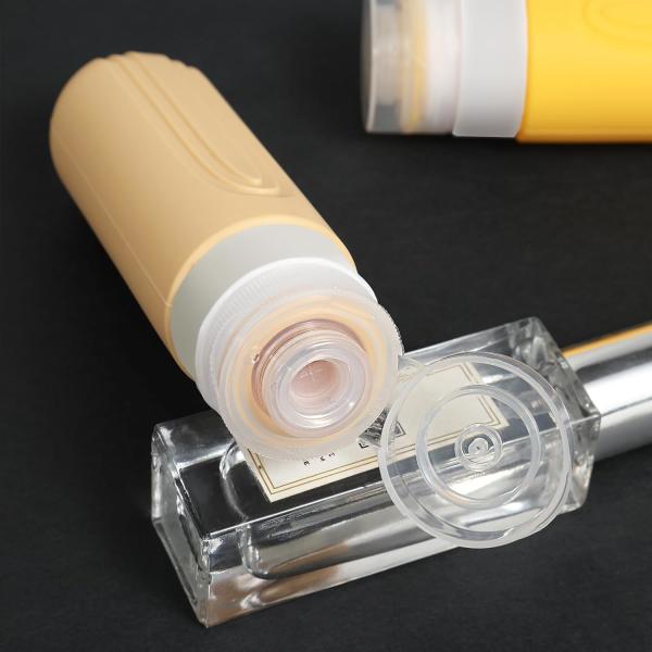 3oz Leak Proof Silicone Travel Bottle Set for Toieltries