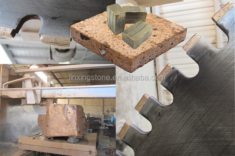 Raw Material Metal Powder Diamond Cutting Segment for Marble Gangsaw