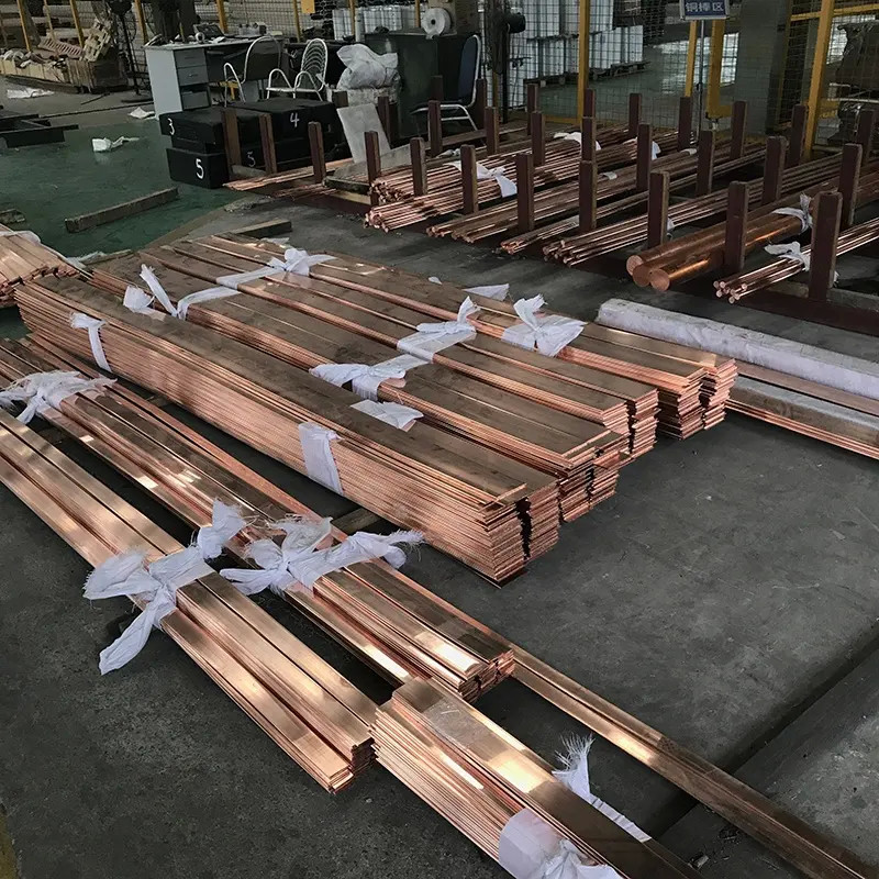 C1011 C1020 Brass Copper Row Copper Flat Busbar Customized