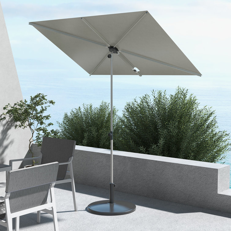 Modern Design Rectangle Balcony Sun Shade Umbrella with Waterproof Canopy by AJUNION