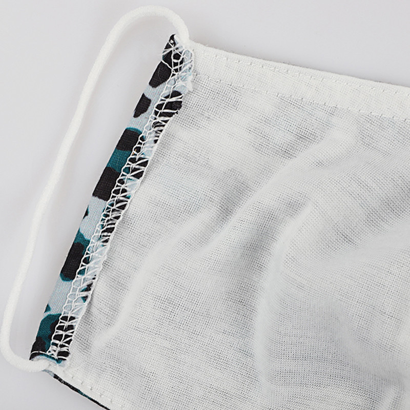OEM ODM Supported Waterproof Leopard Printed Cotton Dust Mask