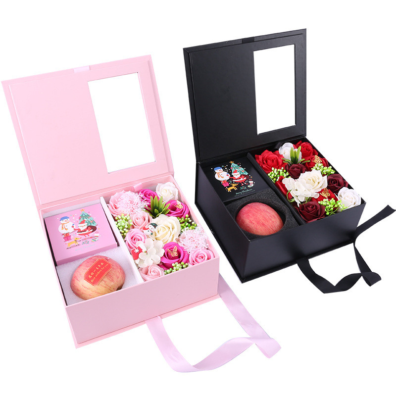 Christmas Gift Soap Rose Artificial Flower Gift Box For Family rose love forever
