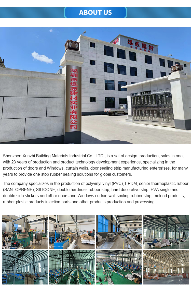 Custom Universal Silicone Rubber Seal UPVC Weather Sealing Strip Moulding Processing Service