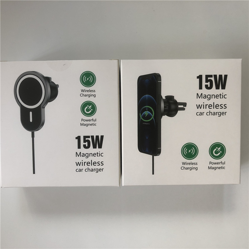 10W 15W Fast Magnetic Wireless Charger Qi Smart Acrylic Aluminum alloy For IPhone