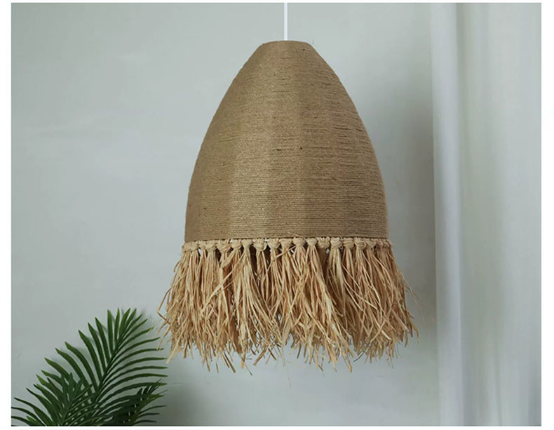 Retro Wabi Sabi Rattan Pendant Light B&B Restaurant Bar Cafe Dining Room Decor Chandelier（WH-AP-592)