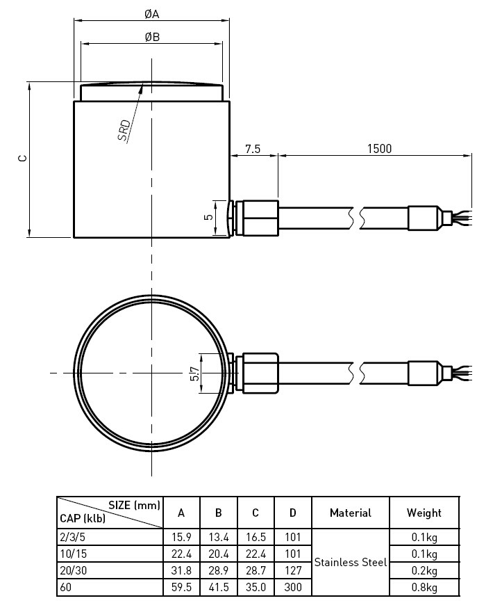 Custom Heavy Duty Compression Weighing Scale Load Cell Load Sensor