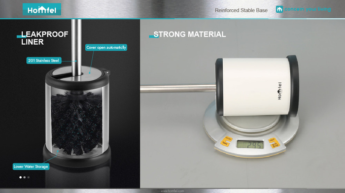 Say Hello to a Hassle-Free Bathroom Cleaning Experience with Economic Stainless Steel Toilet Brush and Automatic Open Holder