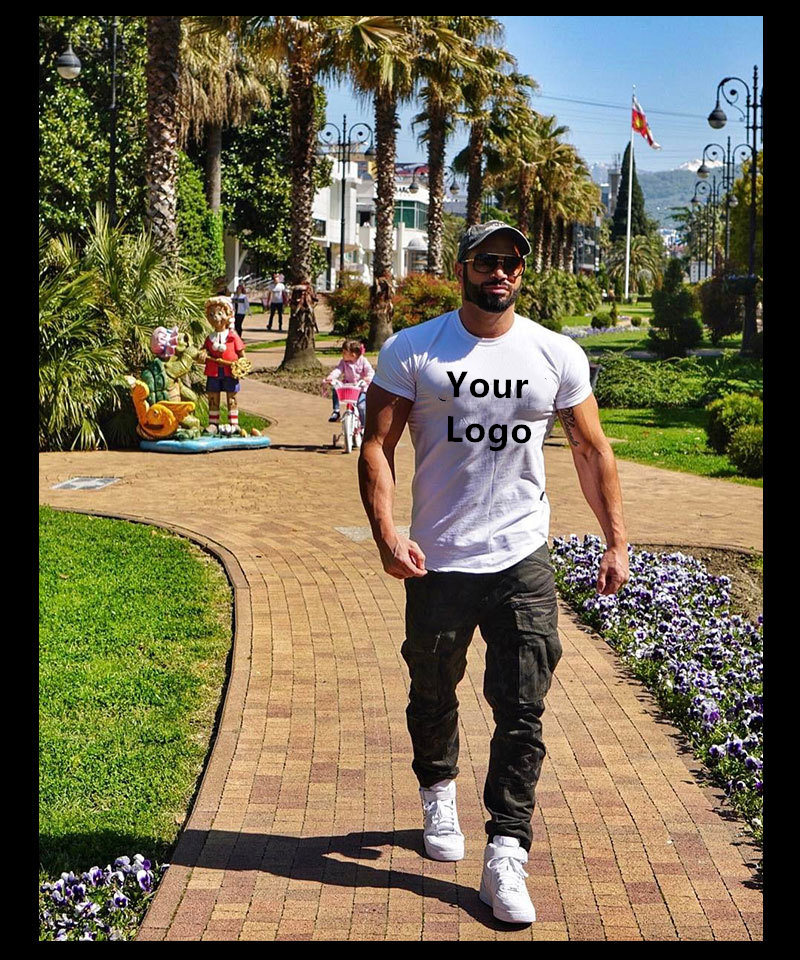 Men's T-Shirts Printed Custom Sublimation Gym Sport Oversized Tee Blank T Shirt