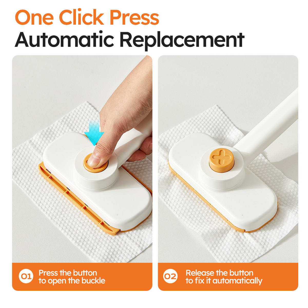 Kitchen Cleaning Replaceable Rag Cleaning Brush With Handle