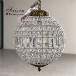 Round Crystal Ball Chandelier Lighting Fixture Lamp Chandeliers Ceiling 60cm