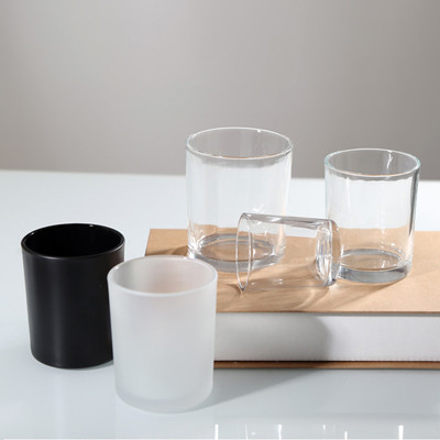 Multicolor 10 Oz Frosted Candle Jars With Bamboo Lids Household