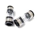 Round HDPE 12mm To 12mm Microduct Connectors / Couplings Transparent