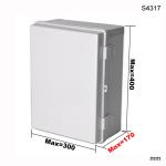 400x300x180mm IP65 Waterproof Electrical Enclosure Outdoor Plastic Wall Junction