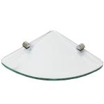 Industrial Wall Mounted Fanshaped Rectangle Tempered Glass Shelves for Bathroom