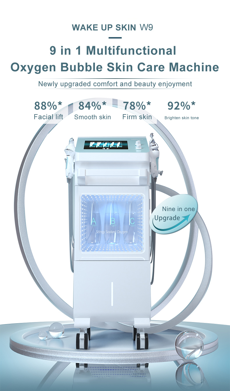 Anti Aging Oxygen Hydrafacial Machine , 9 In 1 Multifunction Facial Machine