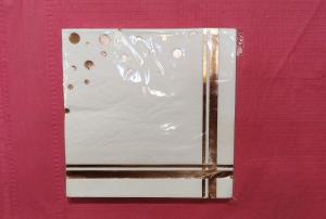 China 3Ply Gold Foil hand Stamped Napkin With Your Own Design wholesale