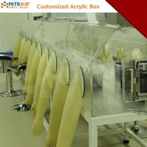 China Multi Gloves Acrylic Glove Box , Science Research Chemical Glove Box wholesale