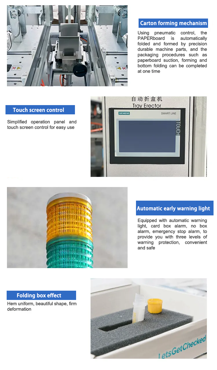 Packaging FKT-10 Folding Box Machines Automatic Box Case Carton Erecting Packing Machine