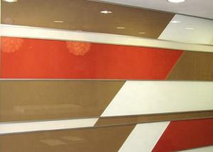 China 8mm Wardrobe Door Mirror Glass , Decorative Lacquered Glass Various Colors wholesale