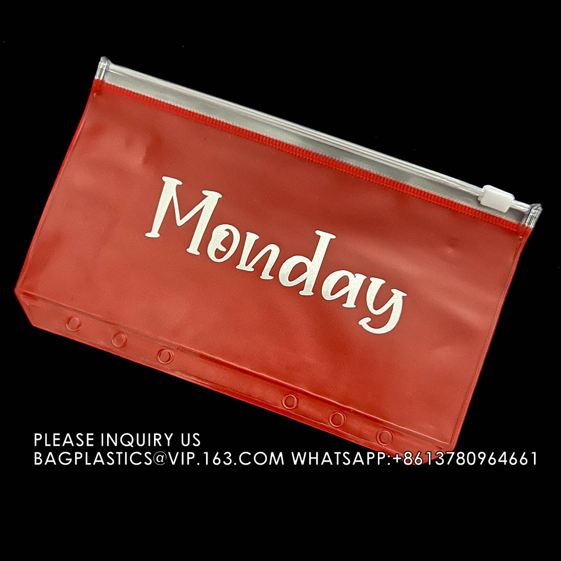 Cash Budget Envelopes For Budgeting Slider Zipper Binder Pouch Loose Leaf Bags Insert Pages Waterproof Document