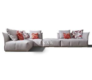 China Living Room Furniture L Shaped Fabric Modern Sectional Sofa Set wholesale