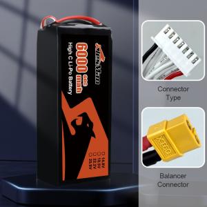 China Top Quality Klesman fpv lipo battery 6S 22.2V 50C 6000mAhdrone batteries for 7 inch drone wholesale
