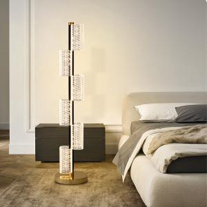 China Floor Lamp Luxury Model Room Bedroom Study Living Room Fashion Remote Control Online Celebrity Modern Bar Led Floor Lamp wholesale