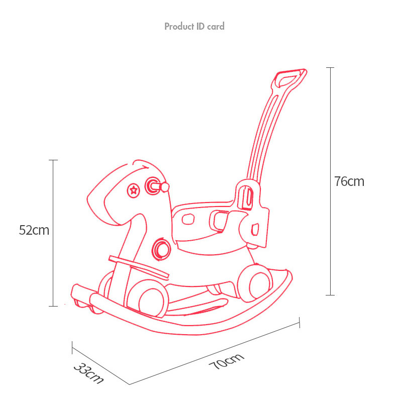 1-5 Year Olds Unisex PVC Rocking Horse Roller Coaster Fun and Exciting Toddler Playtime