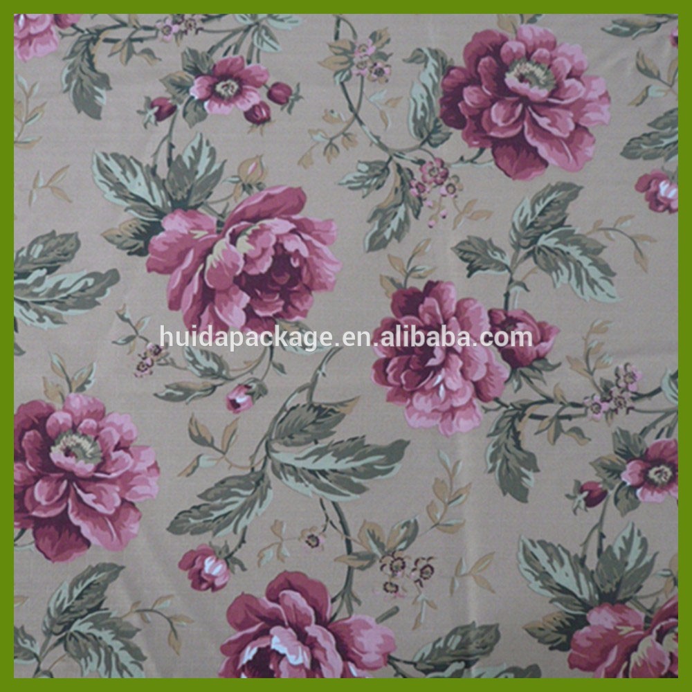 Colorful flower design printed tablecloth made of 100% polyester table decration cloth