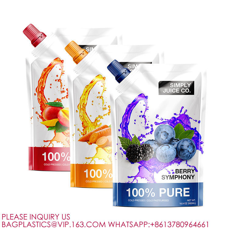 Custom Print Recyclable Refillable Mylar Standup Spout Pouch Bags Shampoo Cosmetics Pack