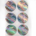 Silver Tamper Evident Hologram Stickers , Waterproof Vinyl Adhesive Label