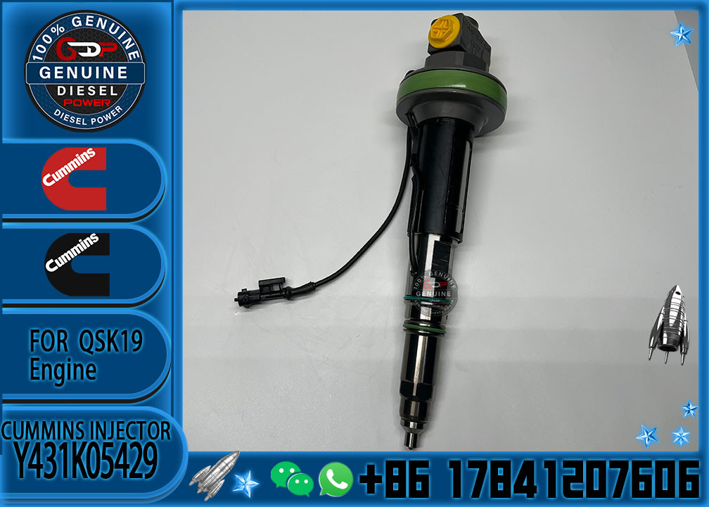 Quality goods common rail fuel injector 4964170 Y431K05429 for Cummins QSK19 QSK38 engine