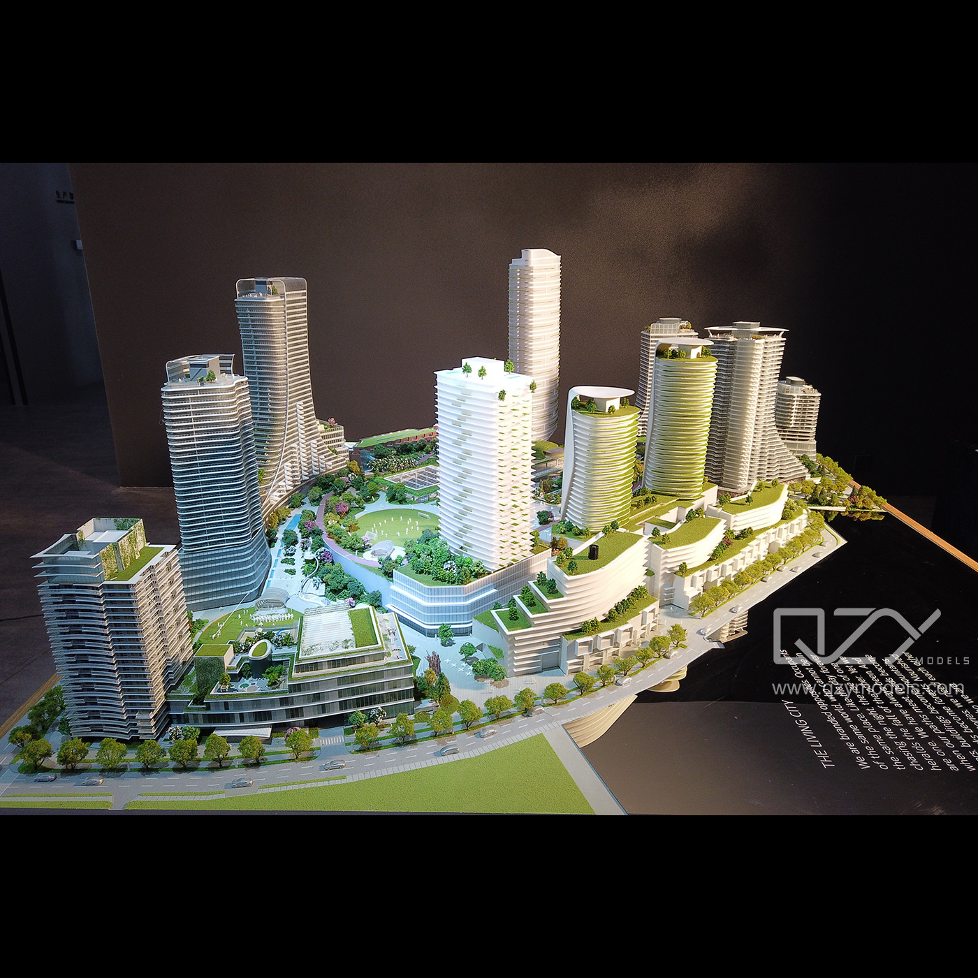 Laser Cut Architectural Landscape Model 1/300 Vancouver Oakridge West Bank