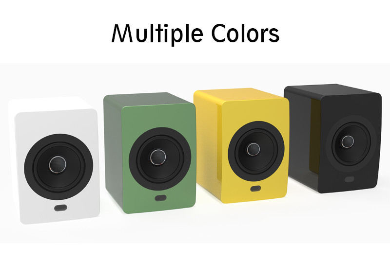 Wood TWS Bookshelf Bluetooth Speakers Portable True Wireless Speakers 200W RMS