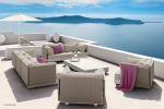 Waterproof Rattan Modern Outdoor Furniture Corner Sofa Dining Set For Leisure