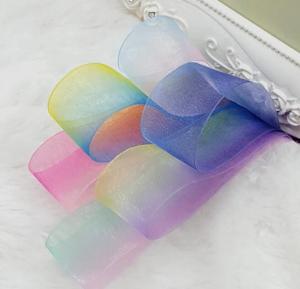 China Beautiful Silk Organza Ribbon Eco Friendly Material And Printing wholesale
