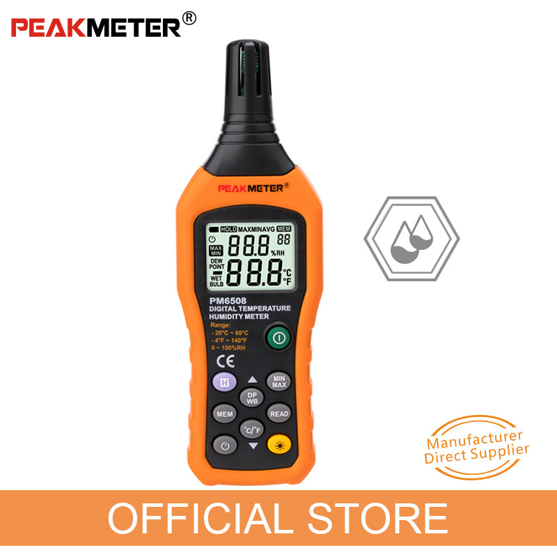 Lcd Digital Thermometer Humidity Meter 184mm × 60mm × 29mm High Precision