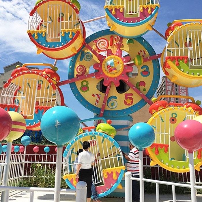 6 Cabins Rotating Amusement Park Ferris Wheel With Galvanized Steel Material