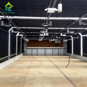 China 9.6m To 12m Span Light Deprivation Greenhouse Gothic Style Black Out Greenhouse wholesale
