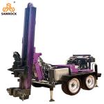 Water Well Drilling Machines Rotation Torque 3500 N.m Trailer Mounted Drilling