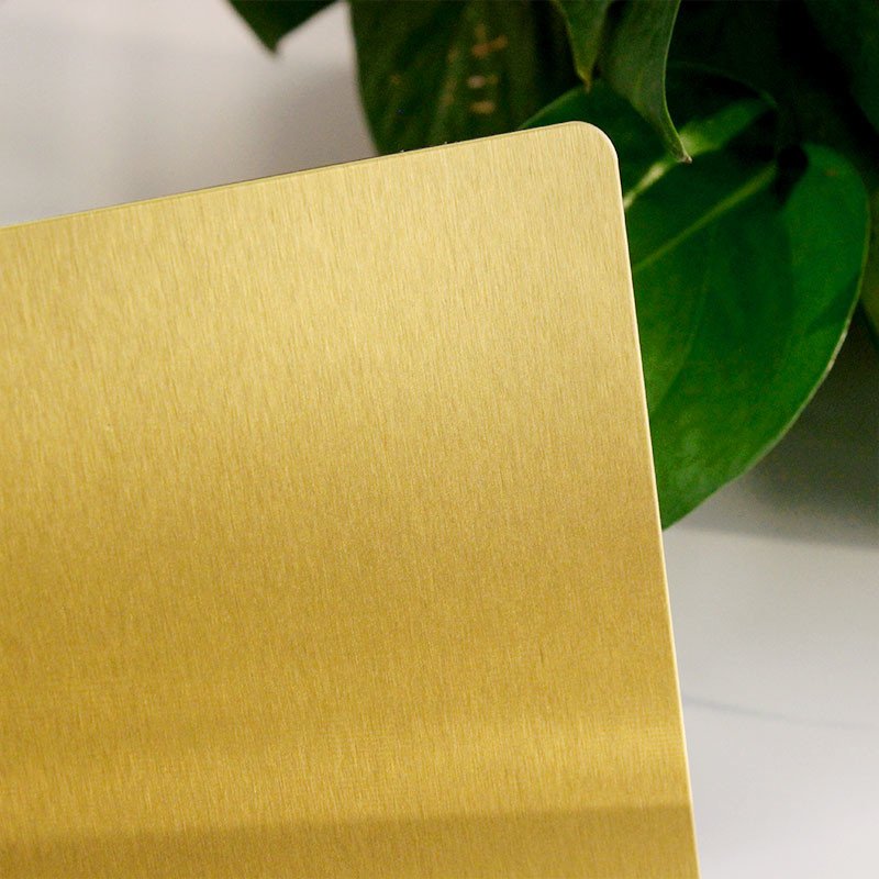 304 Gold Brushed Stainless Steel Sheet Cold Rolled Stainless Steel Plate