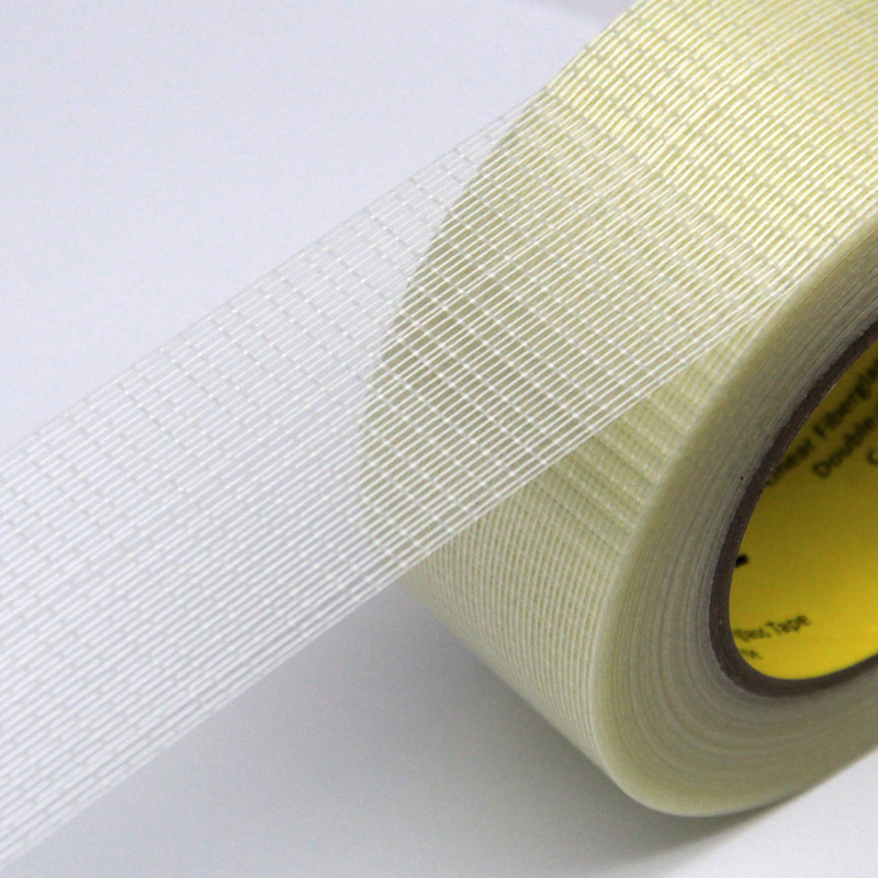 White Fiberglass Adhesive Tape Bidirectional Filament Tape Cross Weaved