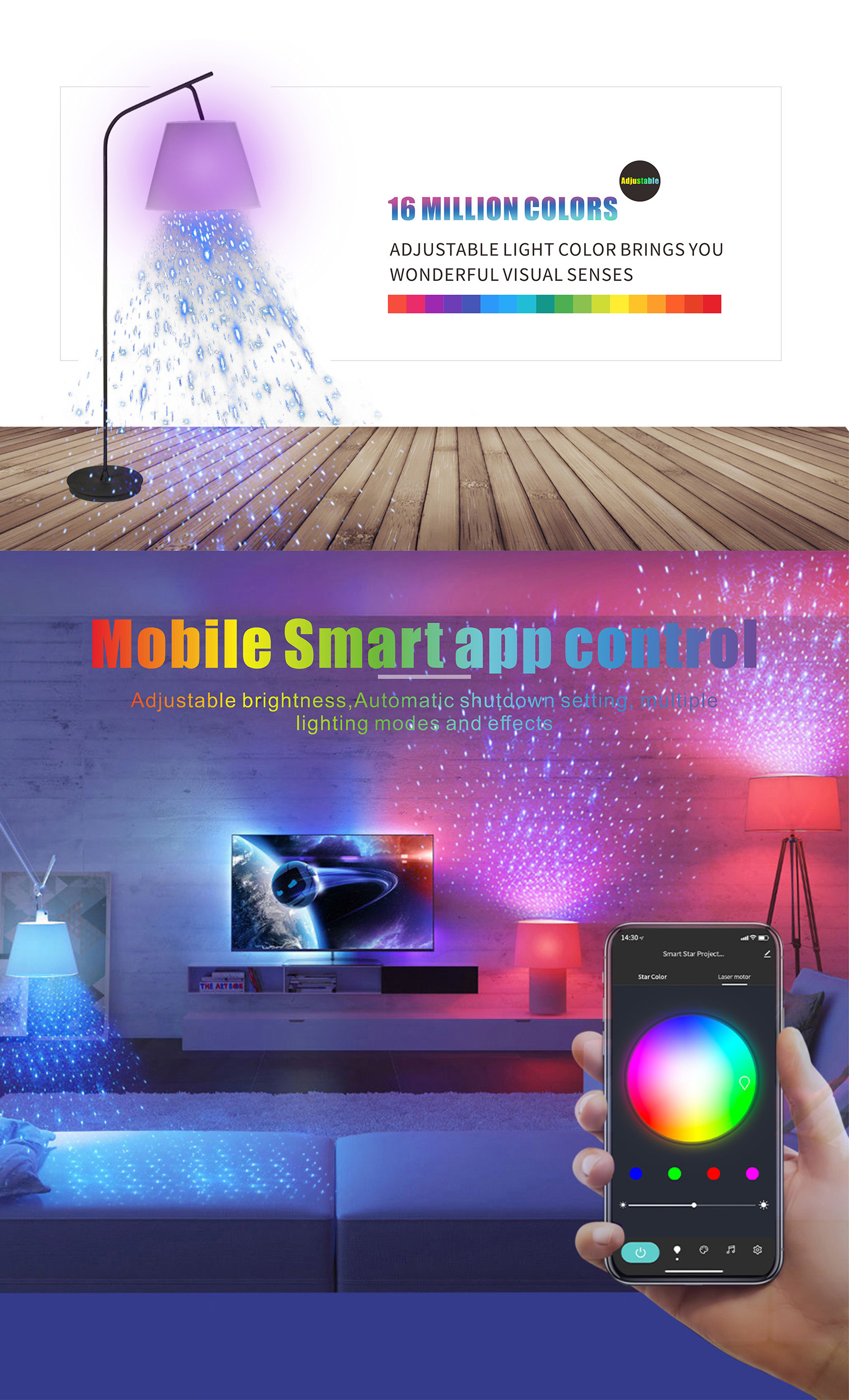 Voice Control WiFi Smart LED Light Bulbs 5W RGB For Home Coffee