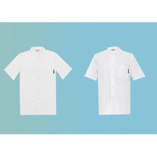 Single Breasted Chef Cook Uniform Embroidered Chef Coats For Spring / Autumn / Winter
