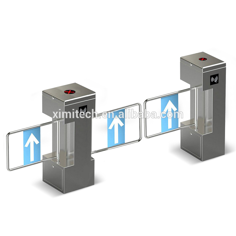TCP/IP RFID Card Access Control Swing Turnstile Automatic Flap Turnstile Barrier 