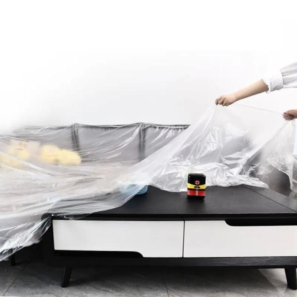 Pe Plastic Covers Clear Transparent Furniture Protection Film For Sofas