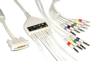 China No Resistance Trentina EKG Machine Cable TPU With 3/5 Lead Channel wholesale