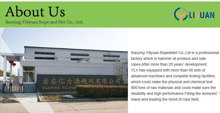 CCS.ABS.LRS.BV.GL.DNV.NK Certified Polyester Rope 12mm for Marine Boat Yacht YILIYUAN