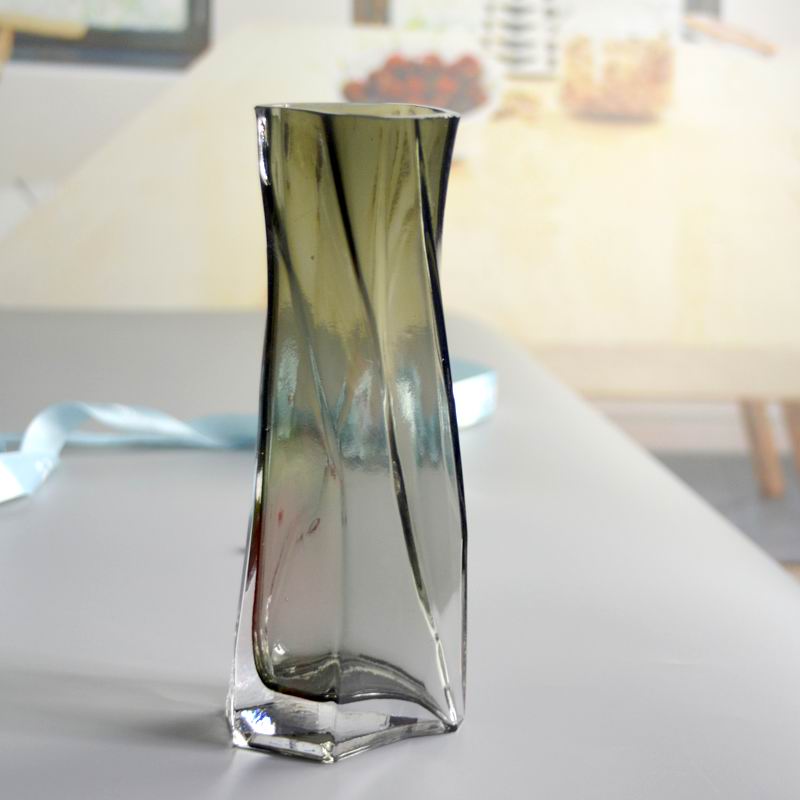 3 Size Warped Grey Color Tall Centerpiece Vases